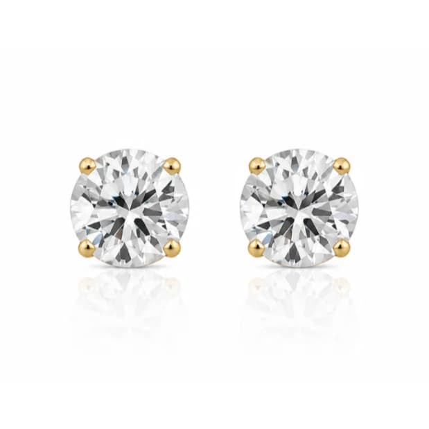 Brinco Ponto de Luz Zircônia Cristal Grande Banhado a Ouro Feminino Elegante