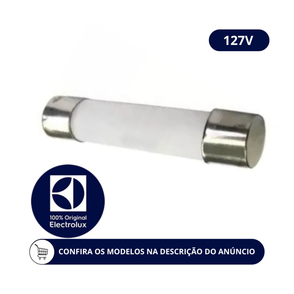 FUSÍVEL CERÂMICO 20A 127V 30MM MICRO-ONDAS ELECTROLUX ORIGINAL 64980364 - MA30S - MB37R (DEMAIS MODELOS NA DESCRIÇÃO)