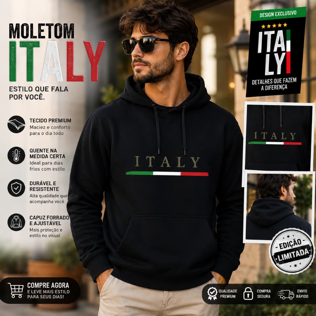 Moletom Paris Masculino Canguru Com Capuz Casual Inverno