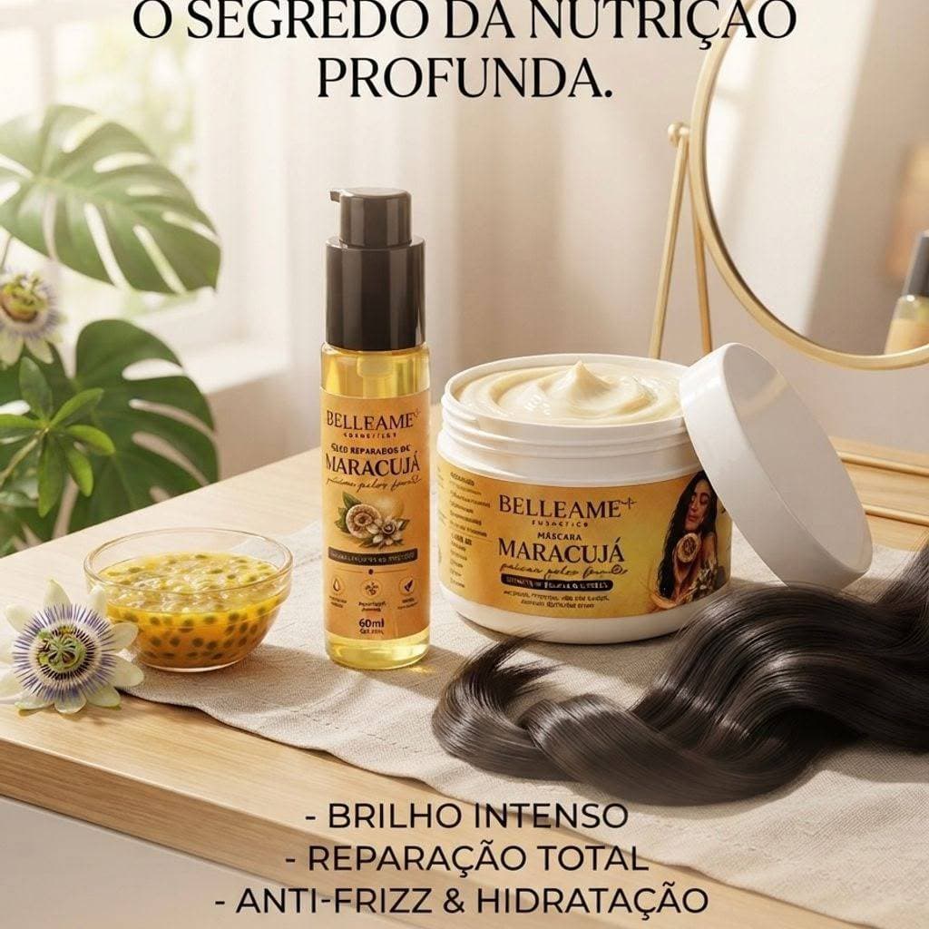 Kit Mascara Nutrição Maracujá 300G e Oléo Reparador Maracujá 60ML