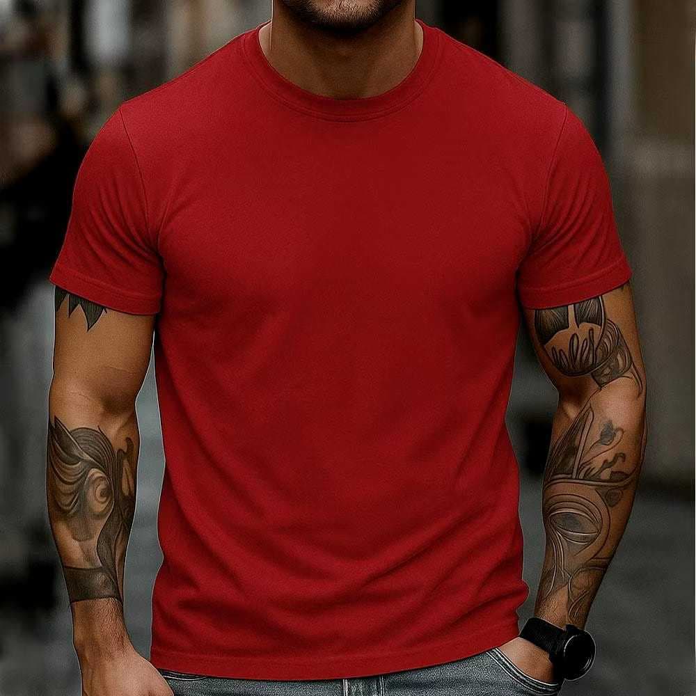Camiseta Básica Masculina Algodão Premium - Cores Variadas - Conforto e Qualidade