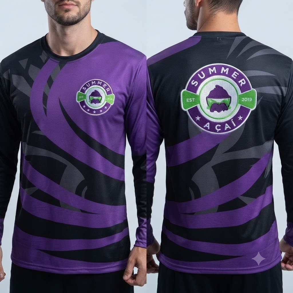 Camiseta Manga Longa Personalizada Proteção Solar Malha Premium Uniforme Empresa Alta Qualidade
