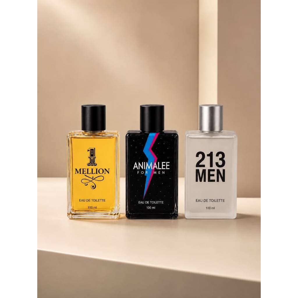 Kit 3 Perfumes Masculinos 100ml Presente Dia dos Pais Fragrâncias Marcantes Alta Fixação
