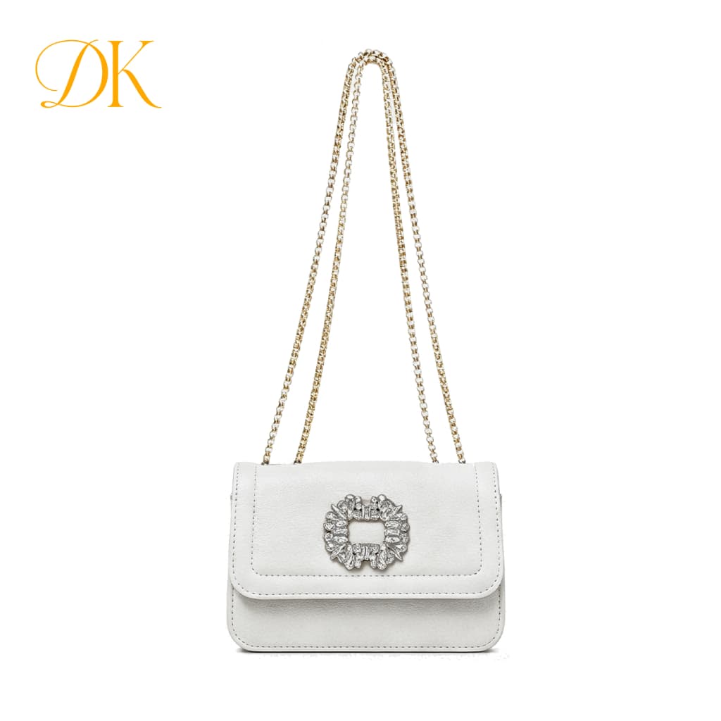 Bolsa de Festa com Strass e Corrente – Bolsa Clutch Fechamento Magnético, Ideal para Festas, Casamentos e Jantares-CY035
