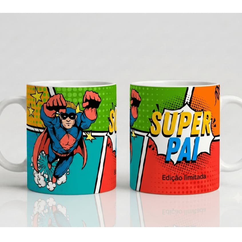 Caneca Dia dos Pais Cerâmica 325ml Presente Criativo para Pai Papai