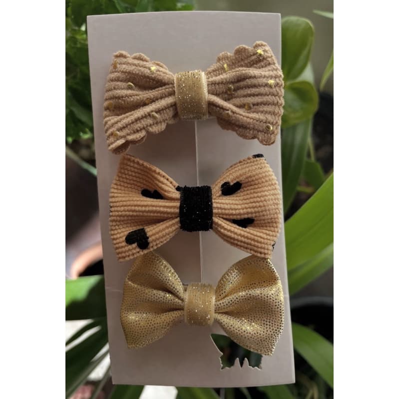 Kit 3 laços luxo | Lacinho infantil luxo | Presilha bico de pato | Laços delicados para menina