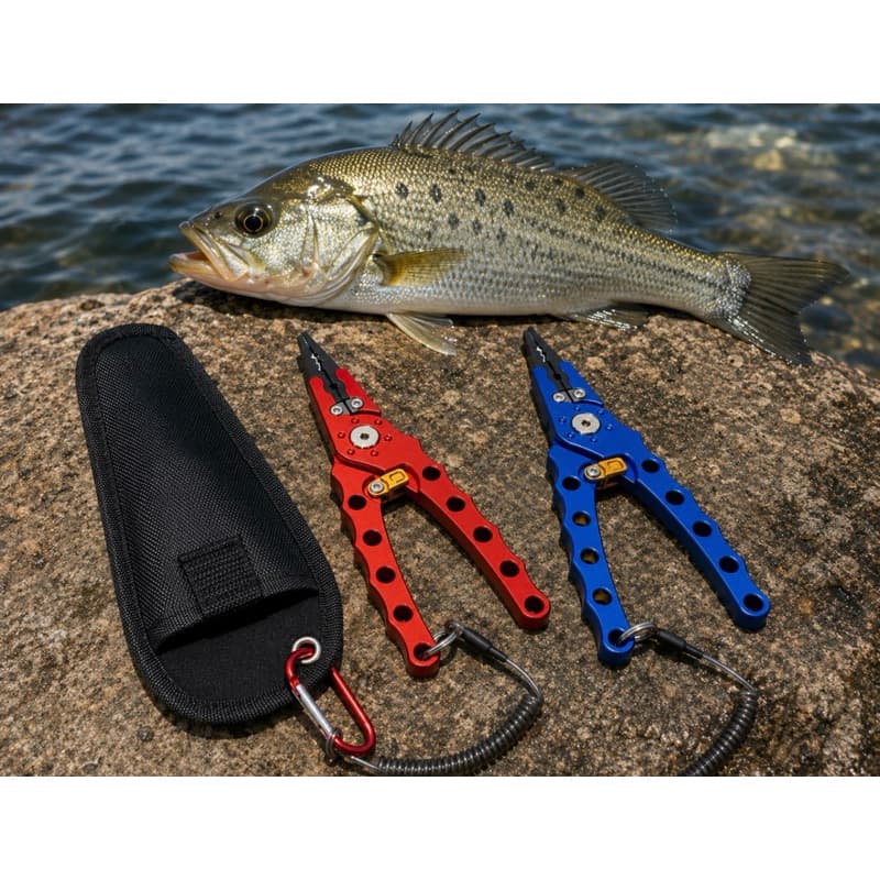 Alicate de Aluminio Pesca Profissional Tira Anzol Garatéia Não Enferruja + salva alicate