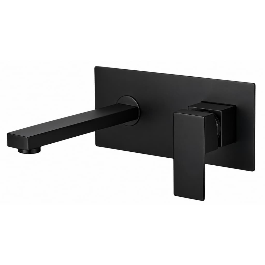 Torneira Monocomando Misturador Parede Preto Fosco Black 83