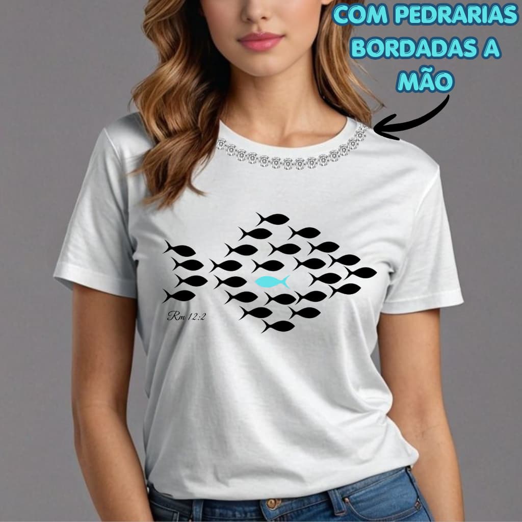Camiseta Blusa Tshirt Estampada The Chosen Escolhido Religiosa Pescadores Jesus Cristã FEMININA