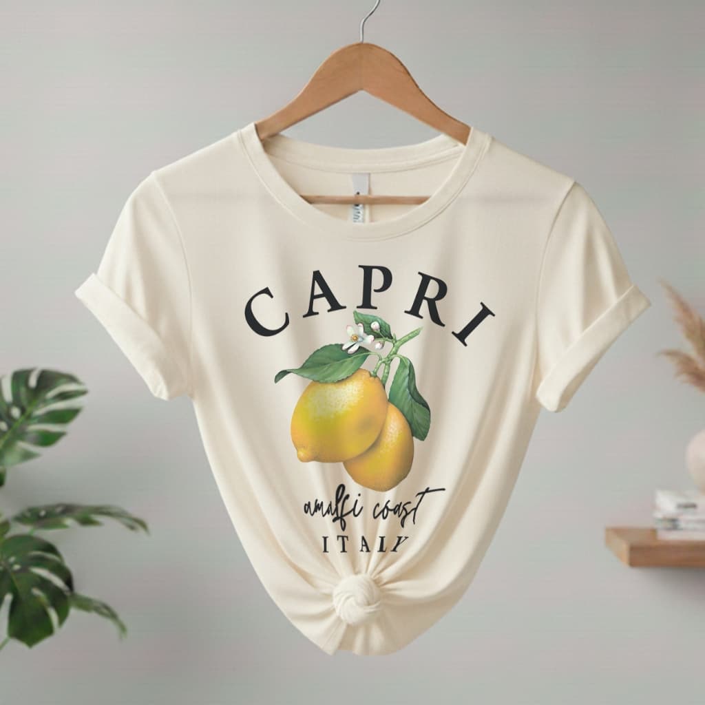 Camiseta Feminina Elegante Camisa Capri Fashion Blusa Itália Blusinha Algodão Básico Casual
