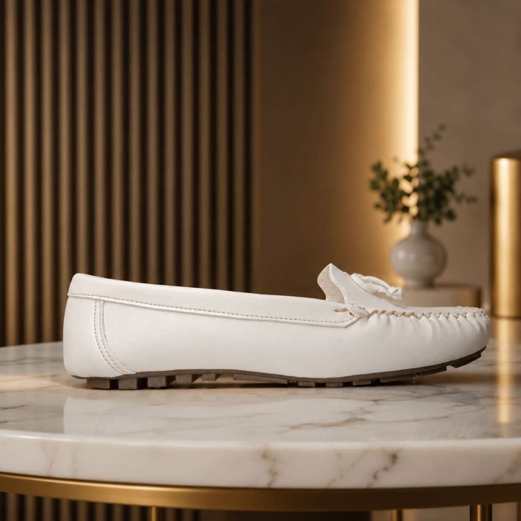 Mocassim Clássico Bico Quadrado Feminino Laço Social Confortável