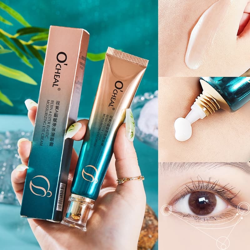 Creme para Área dos Olhos Ouqianya Retinol Hidratante Uso Diário Skincare Facial