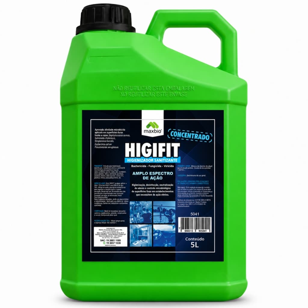 Higifit Maxbio Bactericida Fungicida Neutralizador De Odores Higienização Sanitizante