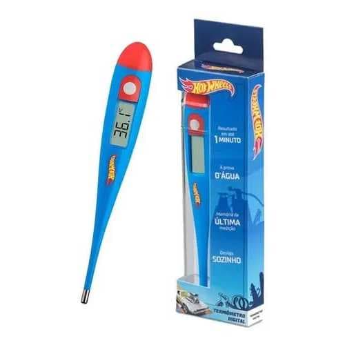 Multilaser - Termômetro Digital Infantil HotWheels Azul