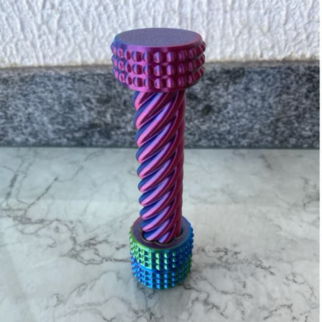 Fidget Parafuso Infinito 3D  Infinity Screw Articulado Brinquedo Sensorial Terapeutico Relaxante