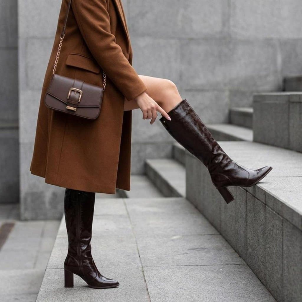 Bota Feminina Mississipi Cano Longo Salto Bloco Bico Fino Inverno Elegante Conforto Anatômico