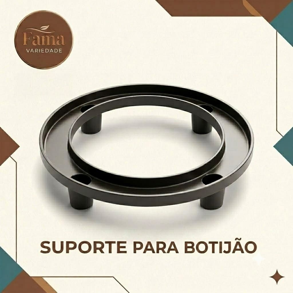 Base Suporte Fixo Com Pezinhos Para Botijão Gás E Vaso Planta