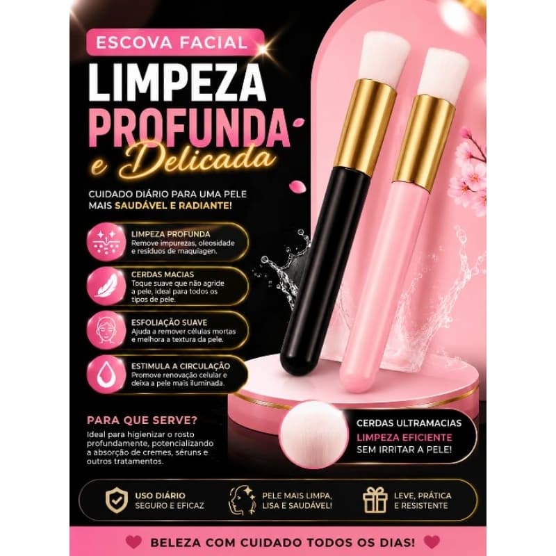 Pincel Aplicador para Máscara Facial e Skincare – Macio, Prático e Higiênico