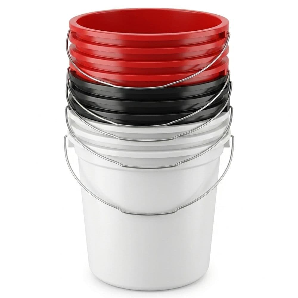 Balde de Plástico 7,5L Reforçado Multiuso Resistente com Alça de Metal