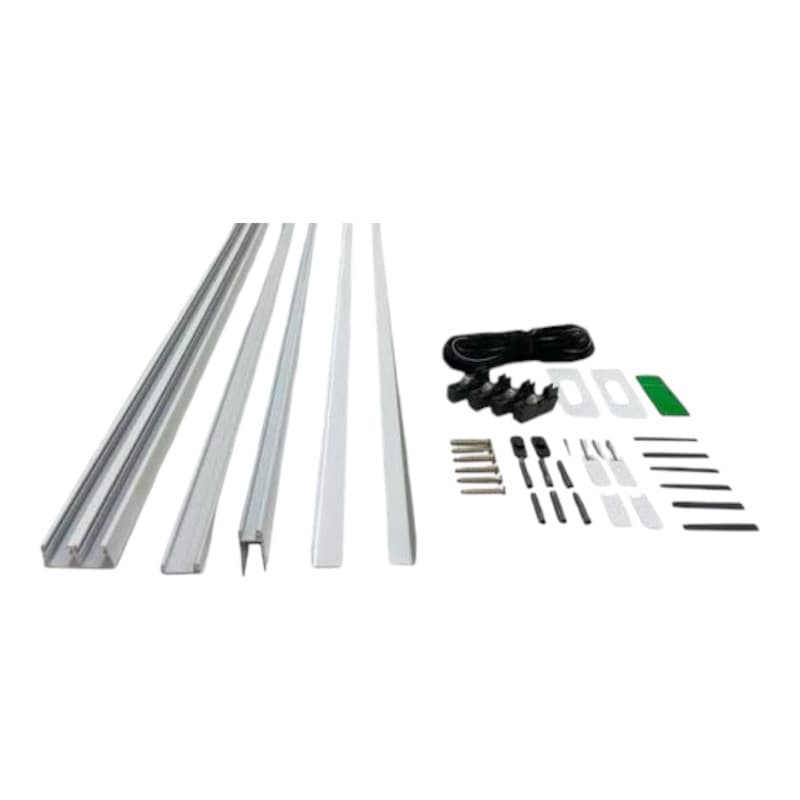 Kit Pia Estrutura Porcelanato Vidro Gabinete 50cm  comprimento  por 1 metro de Altura Branco-