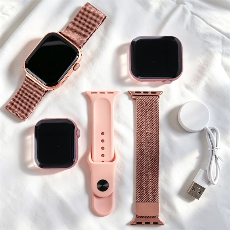Smartwatch 38mm 2-in-1 Relógio 10 mini chamada de voz de esportes relógio Gift Set Relógio feminino Relógio masculino