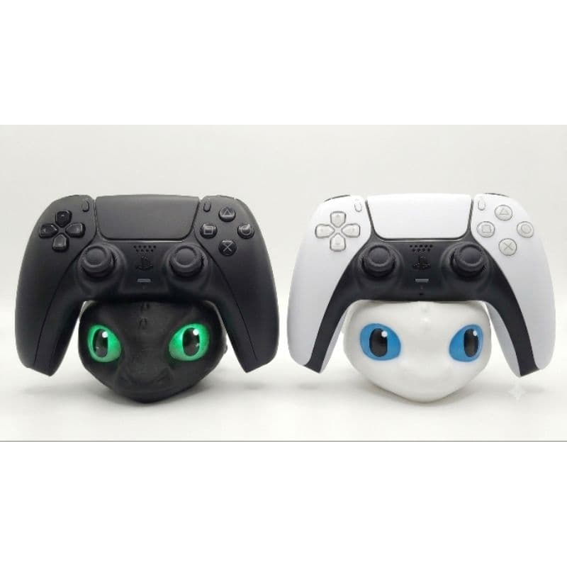 Suporte Para Controle PS5 / PS4 Dragão Banguela e Fúria da Luz - Decoração Setup Gamer