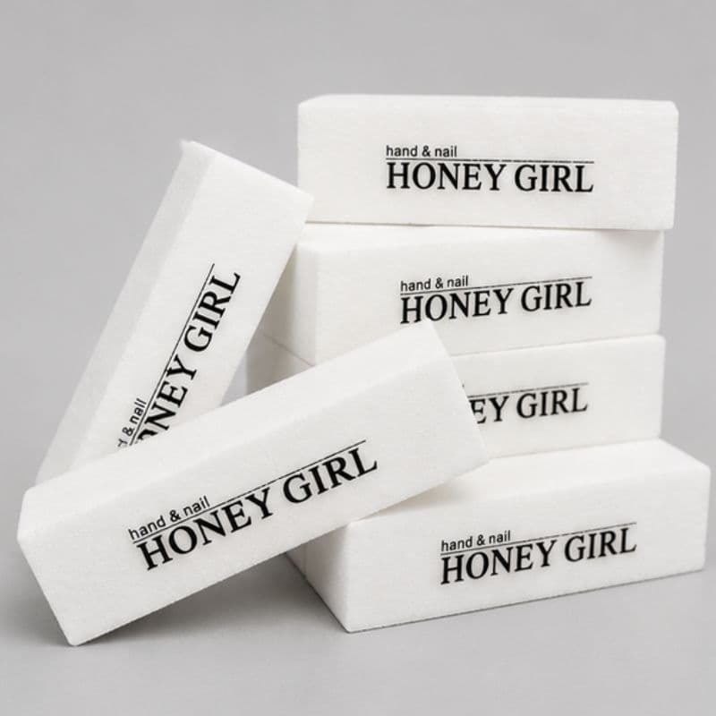 Kit 10 Lixas Bloco Honey Girl Para Polimento De Unhas