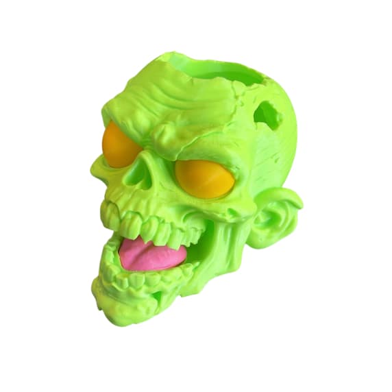 Caveira Zumbi Porta Objetos 10cm em Impressão 3D | Porta Canetas | Decoração Halloween