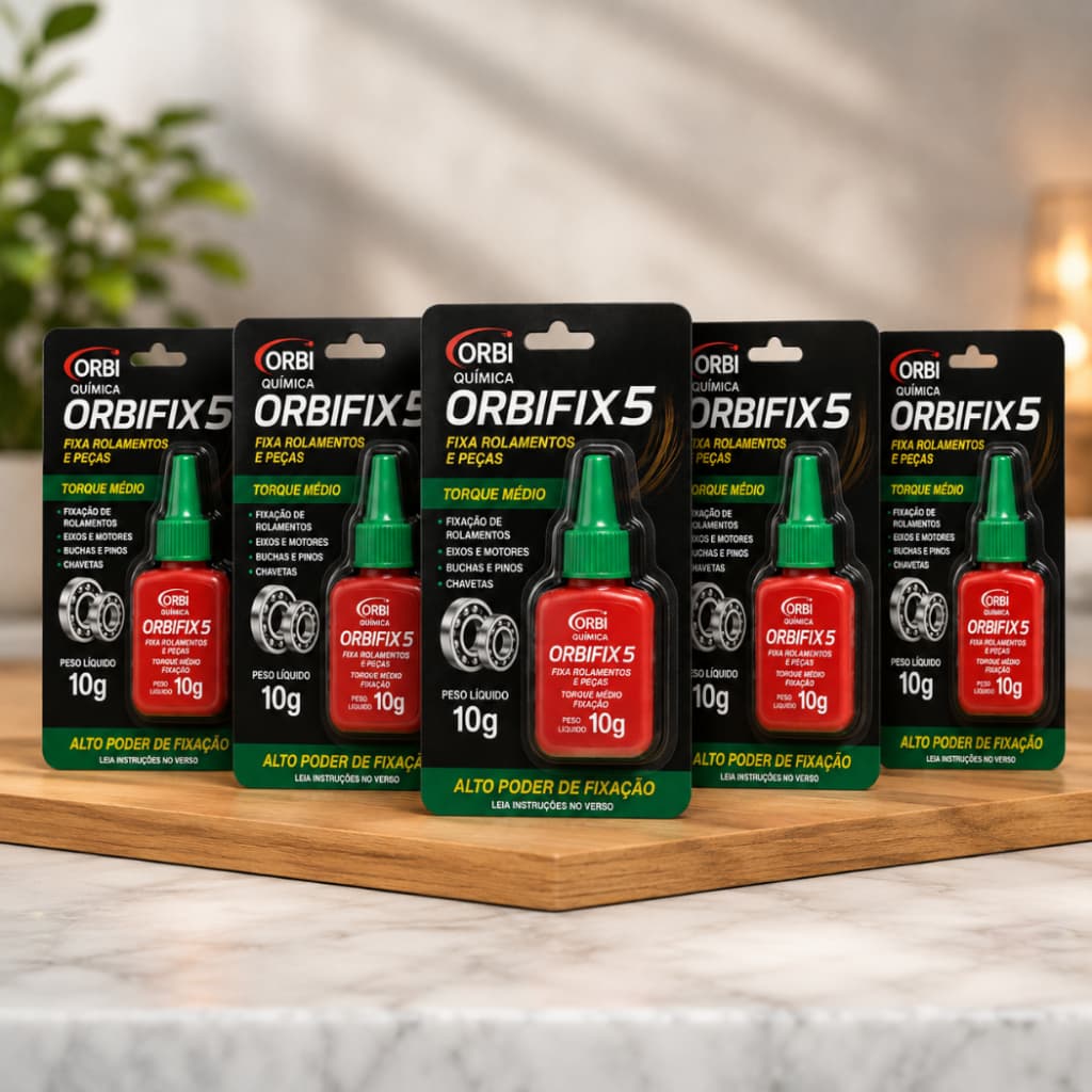 Trava Rolamento Orbifix5 Orbi 10g  Fixa Rolamentos Buchas Pinos Torque Médio Kit com 5 unidades
