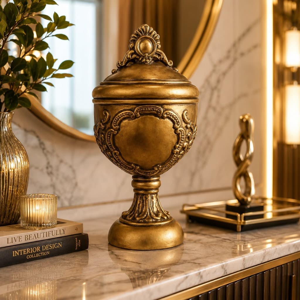 Vaso Com Tampa Decoração De Mesa Sala Casamentos Festas Enfeite Luxo Envio Rápido