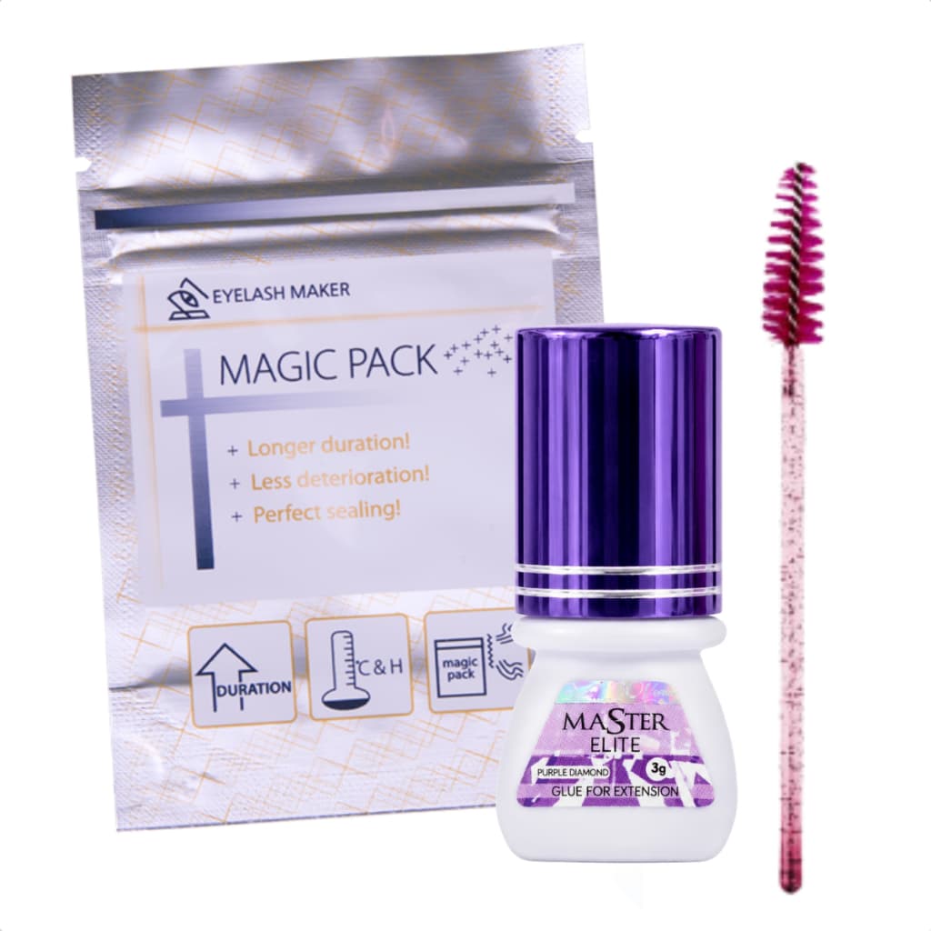 Cola para Extensão de Cílios Master Diamond Purple 3ml Incolor Pós Cura Técnica Clássica
