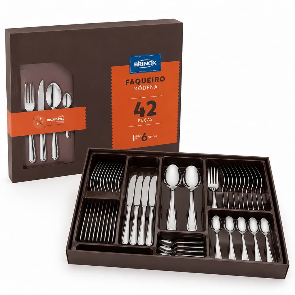 Faqueiro 42 Peças Linha Módena - Brinox