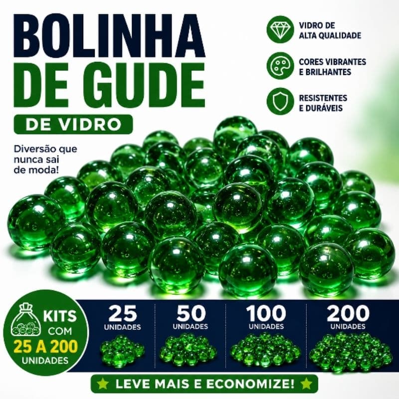 Bolinha de Gude de Vidro Kit 25 50 100 200 Unidades Coloridas Bolinhas de Vidro para Brincadeira e Decoração
