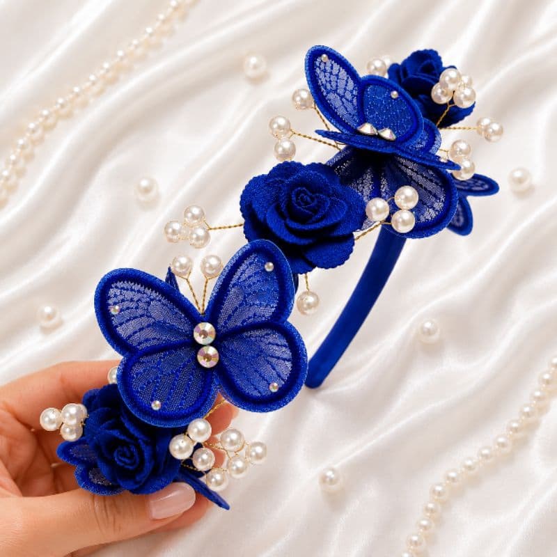 Tiara Arco Jardim Encantado Borboleta 3D Organza Super Luxo Infantil 100% Encapada Várias Cores Menina