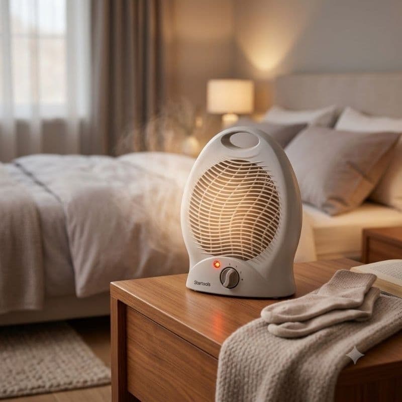 Aquecedor Elétrico Portatil 2000W Potente Aquecimento Inverno Ambiente Residencial Escritório