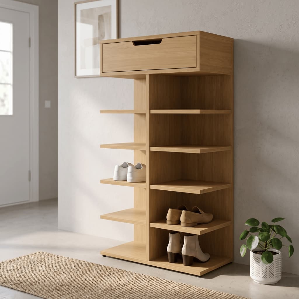 PROMOÇÃO Sapateira Vertical 10 Pares Gaveta Organizadora Hall Entrada Quarto Closet Moderna