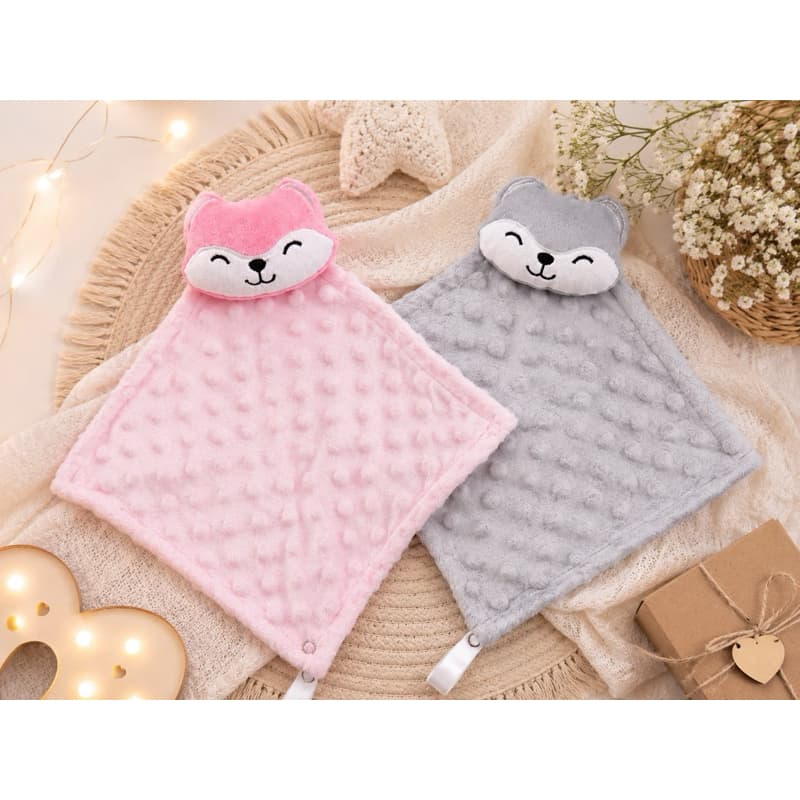 Kit Naninhas 1 Menino e 1 Menina Tecido Pipoquinha Super Fofinhas naninha de Apego para Bebê 23x25 Macia e Delicada