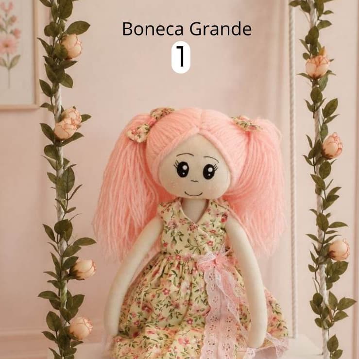 Boneca de Pano Artesanal em Tecido Diversos Modelos e Tamanhos