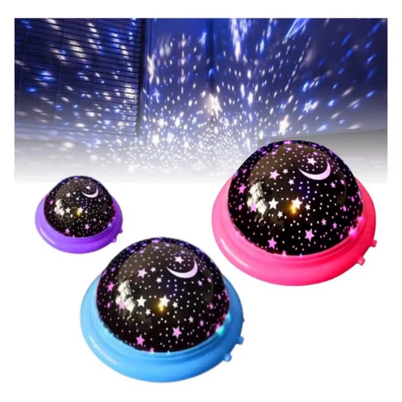 Luminária projetor abajur estrelado infantil lua céu estrelado