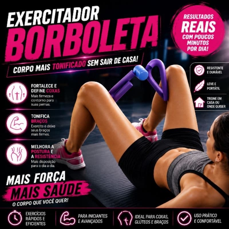 Exercitador Borboleta Para Membros Coxas Anti Braços