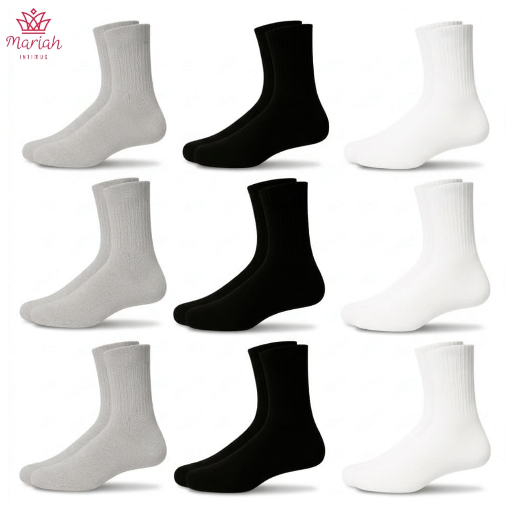 Kit 15/12/6 Pares de Meia Cano Alto Masculino Adulto