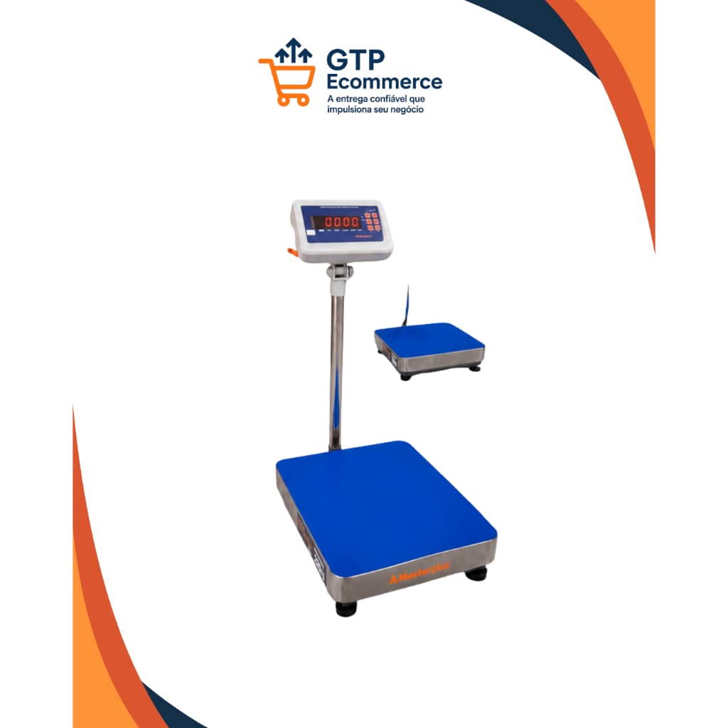 BALANÇA DE PLATAFORMA COM COLUNA 30Kg/10g INMETRO 40x40 Cm