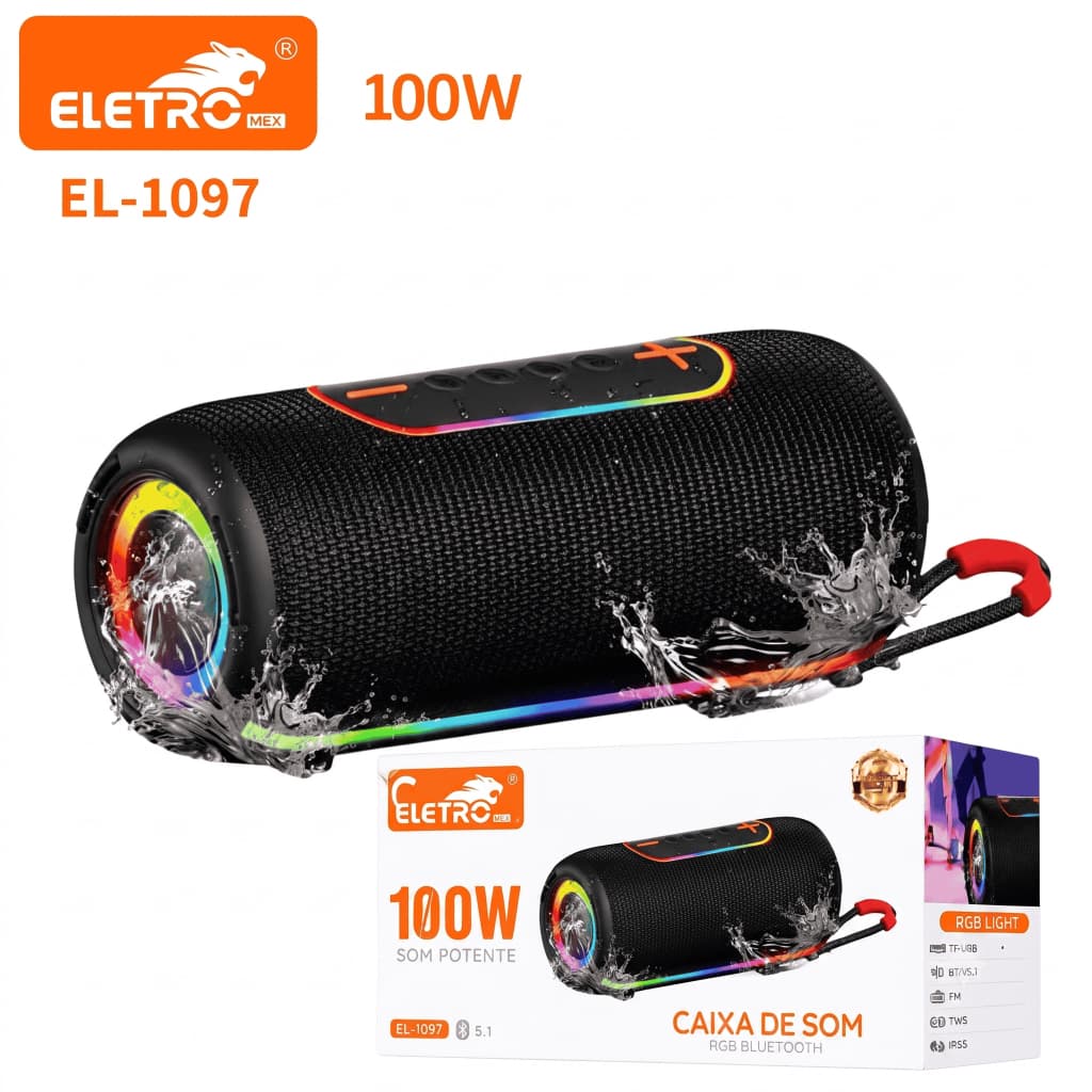 Caixa de som resistente a agua 100W IPX5, EL-1096
