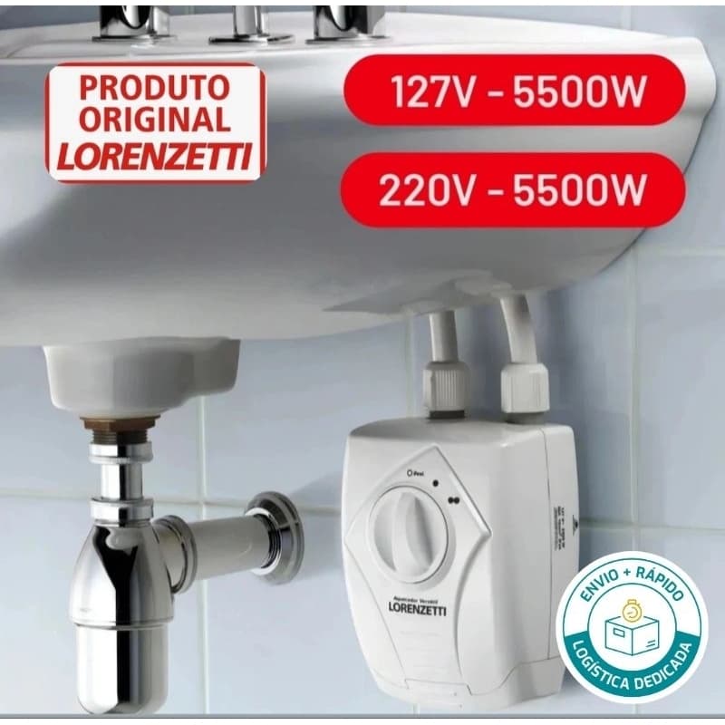 AQUECEDOR ELÉTRICO VERSÁTIL 3T 127V e 220V 5500W - LORENZETTI