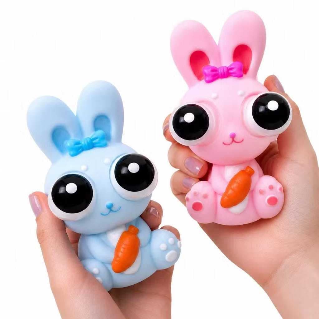 Brinquedo Anti Stress Animal Olhos Saltados Squishy Divertido Infantil Aperta e Solta Colorido