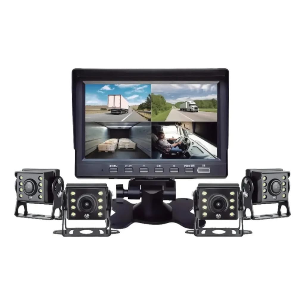 Câmera DVR Veicular Roadstar RS899BR Monitor 7" 4 Câmeras HD Gravação