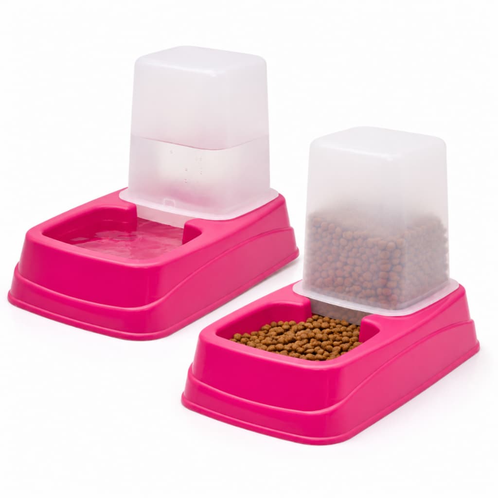 Comedouro Bebedouro com Dispenser 1kg 1,5 Litros Dupla Função Cães e Gatos Pet para Ração Água