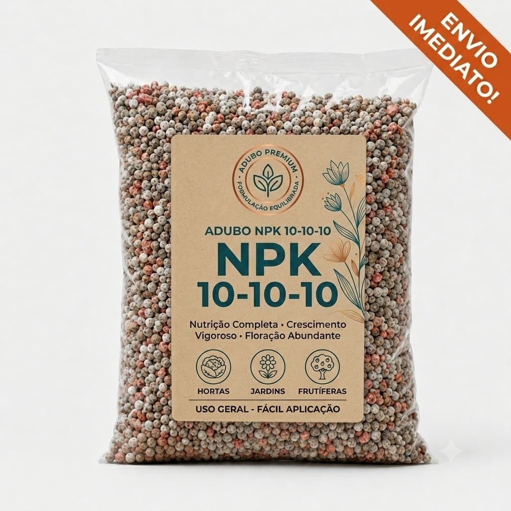 Adubo Fertilizante NPK 10-10-10 - Fertilizante Completo para Plantas