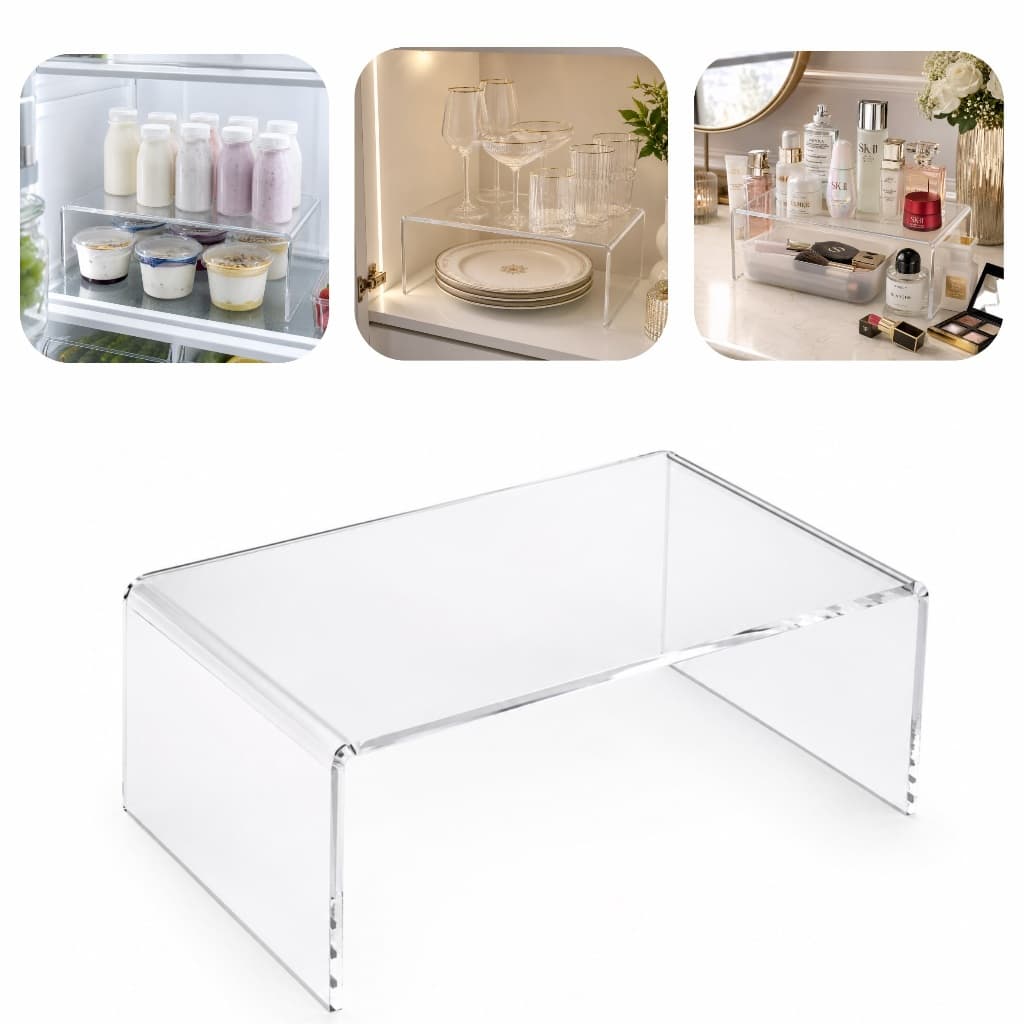 Suporte organizador de armário Cozinha Prateleira Geladeira em Acrilico Suporte para Monitor Homr Office