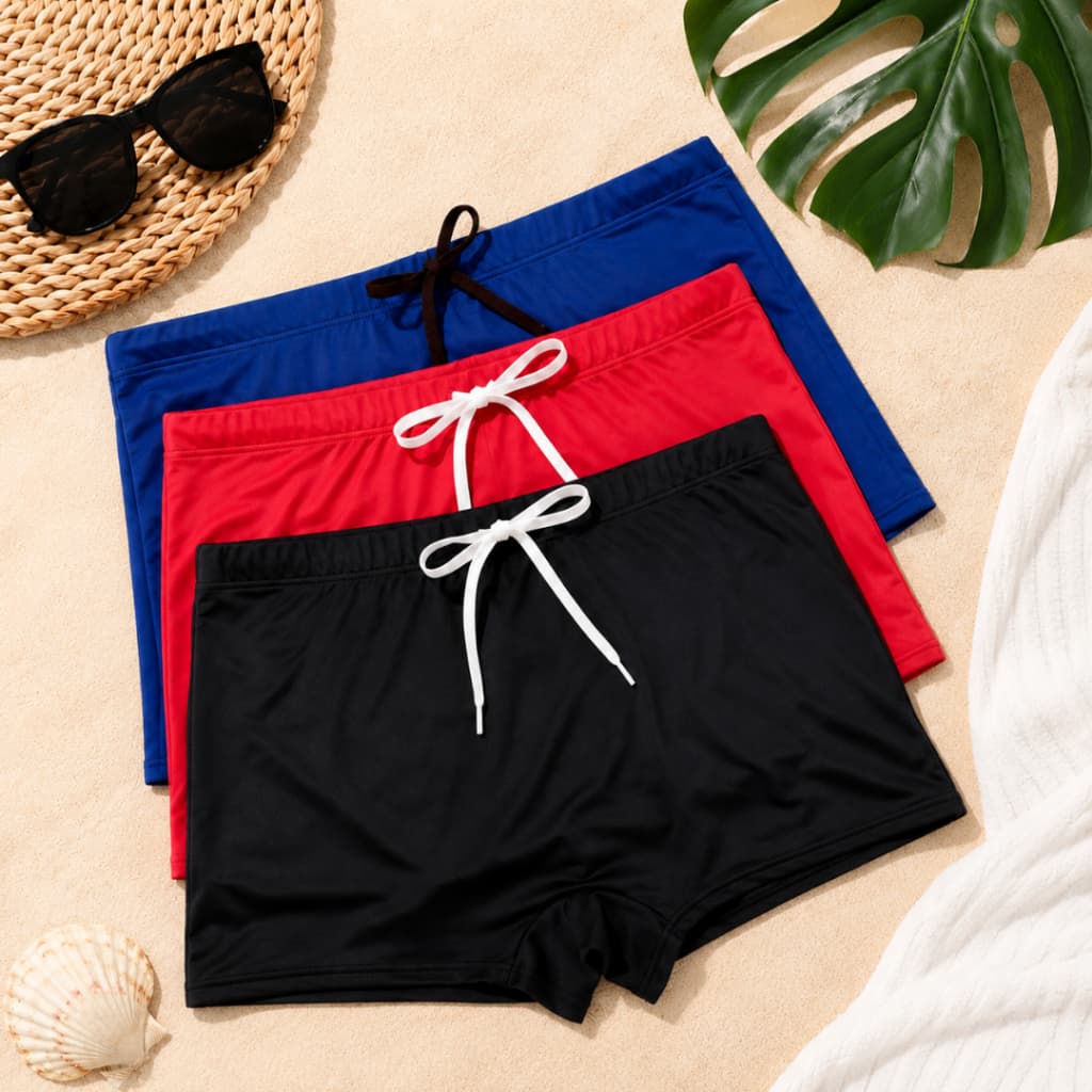 3 Sungas Masculina forrada modelo boxer com Proteção Uv +50 - Envio Direto da Fabrica